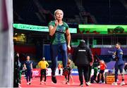 17 March 2022; Molly Scott of Ireland during the official team training session ahead of the World Indoor Athletics Championships at the Štark Arena in Belgrade, Serbia. Photo by Sam Barnes/Sportsfile