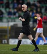 13 March 2022; Referee Liam Devenney during the Allianz Football League Division 2 match between Meath and Cork at Páirc Táilteann in Navan, Meath. Photo by Brendan Moran/Sportsfile