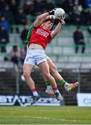 13 March 2022; Colm O’Callaghan of Cork in action against Ronan Jones of Meath during the Allianz Football League Division 2 match between Meath and Cork at Páirc Táilteann in Navan, Meath. Photo by Brendan Moran/Sportsfile