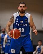 27 February 2022; Nikos Stylianou of Cyprus during the FIBA EuroBasket 2025 Pre-Qualifiers First Round Group A match between Ireland and Cyprus at the National Basketball Arena in Tallaght, Dublin. Photo by Brendan Moran/Sportsfile