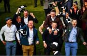 17 March 2022; Winning connection and members of the Flooring Porter Syndicate celebrates after winning the Paddy Power Stayers' Hurdle with Flooring Porter on day three of the Cheltenham Racing Festival at Prestbury Park in Cheltenham, England. Photo by David Fitzgerald/Sportsfile
