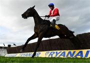 17 March 2022; Allaho, with Paul Townend up, jumps the last on their way to winning the Ryanair Chase on day three of the Cheltenham Racing Festival at Prestbury Park in Cheltenham, England. Photo by Seb Daly/Sportsfile