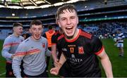 17 March 2022; Brian O'Keeffe of Ardscoil Rís celebrates after his side's victory in the Masita GAA Hurling All Ireland Post Primary Schools Croke Cup Final match between Ardscoil Rís, Limerick, and St Kieran’s College, Kilkenny, at Croke Park in Dublin. Photo by Piaras Ó Mídheach/Sportsfile