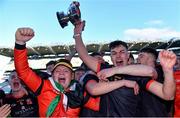 17 March 2022; Ardscoil Rís joint-captain Vince Harrington celebrates with the cup after his side's victory in the Masita GAA Hurling All Ireland Post Primary Schools Croke Cup Final match between Ardscoil Rís, Limerick, and St Kieran’s College, Kilkenny, at Croke Park in Dublin. Photo by Piaras Ó Mídheach/Sportsfile