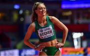 18 March 2022; Sophie Becker of Ireland before competing in the women's 400m heats during day one of the World Indoor Athletics Championships at the Štark Arena in Belgrade, Serbia. Photo by Sam Barnes/Sportsfile