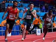 18 March 2022; Mark English of Ireland, centre, competing in the men's 800m heats during day one of the World Indoor Athletics Championships at the Štark Arena in Belgrade, Serbia. Photo by Sam Barnes/Sportsfile