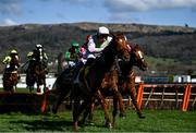 18 March 2022; Vauban, with Paul Townend up, on their way to winning the JCB Triumph Hurdle during day four of the Cheltenham Racing Festival at Prestbury Park in Cheltenham, England. Photo by David Fitzgerald/Sportsfile