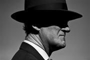 18 March 2022; (EDITORS NOTE: Image has been converted to black & white) Trainer Willie Mullins during the McCoy Contractors County Handicap Hurdle on day four of the Cheltenham Racing Festival at Prestbury Park in Cheltenham, England. Photo by David Fitzgerald/Sportsfile