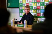 18 March 2022; Republic of Ireland manager Stephen Kenny during a Republic of Ireland media conference at FAI HQ in Abbotstown, Dublin. Photo by Harry Murphy/Sportsfile