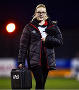 14 March 2022; Dundalk sports scientist Claire Dunne before the SSE Airtricity League Premier Division match between Dundalk and Shamrock Rovers at Oriel Park in Dundalk, Louth. Photo by Ben McShane/Sportsfile