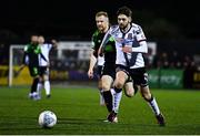 14 March 2022; Joe Adams of Dundalk and Sean Hoare of Shamrock Rovers during the SSE Airtricity League Premier Division match between Dundalk and Shamrock Rovers at Oriel Park in Dundalk, Louth. Photo by Ben McShane/Sportsfile