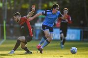 18 March 2022; Liam Kerrigan of UCD in action against Jordan Flores of Bohemians  during the SSE Airtricity League Premier Division match between UCD and Bohemians at UCD Bowl in Belfield, Dublin. Photo by Brendan Moran/Sportsfile