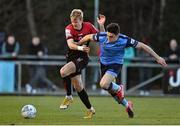 18 March 2022; Liam Kerrigan of UCD in action against Kris Twardek of Bohemians during the SSE Airtricity League Premier Division match between UCD and Bohemians at UCD Bowl in Belfield, Dublin. Photo by Brendan Moran/Sportsfile