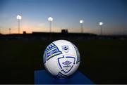 18 March 2022; A general view of a match ball before the SSE Airtricity League Premier Division match between Drogheda United and Dundalk at Head in the Game Park in Drogheda, Louth. Photo by Ramsey Cardy/Sportsfile