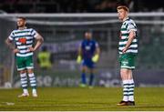 18 March 2022; Rory Gaffney of Shamrock Rovers reacts after his side concede a second goal during the SSE Airtricity League Premier Division match between Shamrock Rovers and Sligo Rovers at Tallaght Stadium in Dublin. Photo by Harry Murphy/Sportsfile