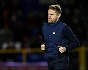18 March 2022; Shelbourne manager Damien Duff at half-time during the SSE Airtricity League Premier Division match between Shelbourne and Finn Harps at Tolka Park in Dublin. Photo by Piaras Ó Mídheach/Sportsfile