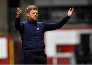 18 March 2022; Shelbourne manager Damien Duff reacts during the SSE Airtricity League Premier Division match between Shelbourne and Finn Harps at Tolka Park in Dublin. Photo by Piaras Ó Mídheach/Sportsfile