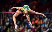 19 March 2022; Eleanor Patterson of Australia competes in the women's high jump final during day two of the World Indoor Athletics Championships at the Stark Arena in Belgrade, Serbia. Photo by Sam Barnes/Sportsfile