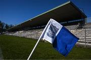 19 March 2022; A sideline flag flutters in the wind before the Lidl Ladies Football National League Division 1 Semi-Final match between Dublin and Donegal at St Tiernach's Park in Clones, Monaghan. Photo by Ray McManus/Sportsfile