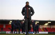 18 March 2022; Tunde Owolabi of St Patrick's Athletic before the SSE Airtricity League Premier Division match between Derry City and St Patrick's Athletic at The Ryan McBride Brandywell Stadium in Derry. Photo by Stephen McCarthy/Sportsfile