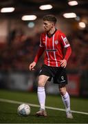 18 March 2022; Jamie McGonigle of Derry City during the SSE Airtricity League Premier Division match between Derry City and St Patrick's Athletic at The Ryan McBride Brandywell Stadium in Derry. Photo by Stephen McCarthy/Sportsfile