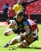 19 March 2022; Alex Kendellan of Munster during the United Rugby Championship match between Emirates Lions and Munster at Emirates Airline Park in Johannesburg, South Africa. Photo by Sydney Seshibedi/Sportsfile
