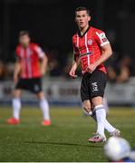 18 March 2022; Evan McLaughlin of Derry City during the SSE Airtricity League Premier Division match between Derry City and St Patrick's Athletic at The Ryan McBride Brandywell Stadium in Derry. Photo by Stephen McCarthy/Sportsfile