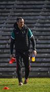 19 March 2022; Mayo manager Michael Moyles the Lidl Ladies Football National League Division 1 Semi-Final match between Mayo and Meath at St Tiernach's Park in Clones, Monaghan. Photo by Ray McManus/Sportsfile