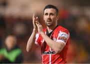 18 March 2022; Daniel Lafferty of Derry City after the SSE Airtricity League Premier Division match between Derry City and St Patrick's Athletic at The Ryan McBride Brandywell Stadium in Derry. Photo by Stephen McCarthy/Sportsfile