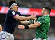 19 March 2022; Rory Darge of Scotland and Cian Healy of Ireland compete for a loose ball during the Guinness Six Nations Rugby Championship match between Ireland and Scotland at Aviva Stadium in Dublin. Photo by Brendan Moran/Sportsfile