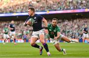 19 March 2022; Stuart Hogg of Scotland is tackled by Jamison Gibson Park of Ireland during the Guinness Six Nations Rugby Championship match between Ireland and Scotland at Aviva Stadium in Dublin. Photo by Ramsey Cardy/Sportsfile