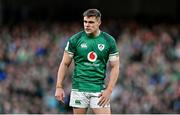 19 March 2022; Garry Ringrose of Ireland during the Guinness Six Nations Rugby Championship match between Ireland and Scotland at Aviva Stadium in Dublin. Photo by Ramsey Cardy/Sportsfile