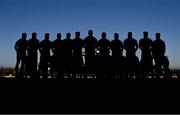 19 March 2022; Tyrone players stand for their team photograph before the Allianz Football League Division 1 match between Tyrone and Mayo at O'Neill's Healy Park in Omagh, Tyrone. Photo by Stephen McCarthy/Sportsfile