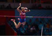 19 March 2022; Katie Nageotte of USA competing in the women's pole vaultduring day two of the World Indoor Athletics Championships at the Stark Arena in Belgrade, Serbia. Photo by Sam Barnes/Sportsfile