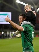 19 March 2022; Ireland captain Jonathan Sexton celebrates after the Guinness Six Nations Rugby Championship match between Ireland and Scotland at Aviva Stadium in Dublin. Photo by Harry Murphy/Sportsfile