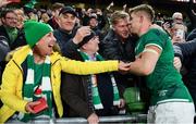 19 March 2022; Garry Ringrose of Ireland with his brother Jack after the Guinness Six Nations Rugby Championship match between Ireland and Scotland at Aviva Stadium in Dublin. Photo by Brendan Moran/Sportsfile