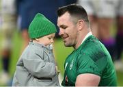 19 March 2022; Cian Healy of Ireland and Beau Healy after the Guinness Six Nations Rugby Championship match between Ireland and Scotland at Aviva Stadium in Dublin. Photo by Ramsey Cardy/Sportsfile