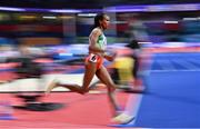 19 March 2022; Gudaf Tsegay of Ethiopia, on her way to winning the women's 1500m during day two of the World Indoor Athletics Championships at the Stark Arena in Belgrade, Serbia. Photo by Sam Barnes/Sportsfile