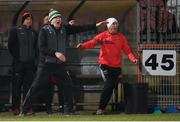 19 March 2022; Mayo manager James Horan and selector Ciarán McDonald, right, during the Allianz Football League Division 1 match between Tyrone and Mayo at O'Neill's Healy Park in Omagh, Tyrone. Photo by Stephen McCarthy/Sportsfile