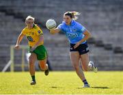 19 March 2022; Jennifer Dunne of Dublin in action against Niamh McLaughlin of Donegal during the Lidl Ladies Football National League Division 1 Semi-Final match between Dublin and Donegal at St Tiernach's Park in Clones, Monaghan. Photo by Ray McManus/Sportsfile