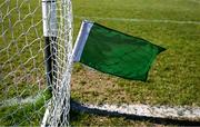 19 March 2022; A green, goal, flag in the goalmouth before the Lidl Ladies Football National League Division 1 Semi-Final match between Dublin and Donegal at St Tiernach's Park in Clones, Monaghan. Photo by Ray McManus/Sportsfile