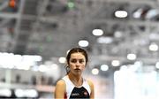 20 March 2022; Alanna Harding of Shercock AC, Cavan, before competing in the women's U17 200m during day two of the Irish Life Health National Juvenile Indoors at the Athlone Institute of Technology in Athlone, Westmeath. Photo by Ben McShane/Sportsfile