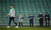 20 March 2022; Young Limerick supporters call out to Aaron Gillane as he walks to the pitch before the Allianz Hurling League Division 1 Group A match between Limerick and Offaly at TUS Gaelic Grounds in Limerick. Photo by Seb Daly/Sportsfile