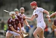 20 March 2022; James Burke of Kildare in action against Jack Galvin of Westmeath during the Allianz Hurling League Division 2A match between Kildare and Westmeath at St Conleth's Park in Newbridge, Kildare. Photo by Piaras Ó Mídheach/Sportsfile