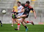 20 March 2022; Anthony Doherty of Down in action against Ian Maguire of Cork during the Allianz Football League Division 2 match between Cork and Down at Páirc Uí Chaoimh in Cork. Photo by Brendan Moran/Sportsfile