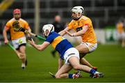 20 March 2022; Craig Morgam of Tipperary in action against Seaan Elliott of Antrim during the Allianz Hurling League Division 1 Group B match between Tipperary and Antrim at Semple Stadium in Thurles, Tipperary. Photo by Harry Murphy/Sportsfile