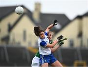 20 March 2022; Muireann Atkinson of Monaghan in action against Kayleigh Cronin of Kerry during the Lidl Ladies Football National League Division 2 Semi-Final match between Kerry and Monaghan at Tuam Stadium in Tuam, Galway. Photo by David Fitzgerald/Sportsfile