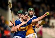 20 March 2022; Dan McCormack of Tipperary in action against Conal Cunning of Antrim during the Allianz Hurling League Division 1 Group B match between Tipperary and Antrim at Semple Stadium in Thurles, Tipperary. Photo by Harry Murphy/Sportsfile