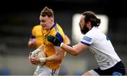 20 March 2022; Jack Duggan of Longford  in action against Nicky Devereux of Wicklow during the Allianz Football League Division 3 match between Longford and Wicklow at Glennon Brothers Pearse Park in Longford. Photo by Philip Fitzpatrick/Sportsfile