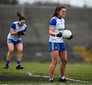 20 March 2022; Muireann Atkinson of Monaghan celebrates after her side were awarded a penalty during the Lidl Ladies Football National League Division 2 Semi-Final match between Kerry and Monaghan at Tuam Stadium in Tuam, Galway. Photo by David Fitzgerald/Sportsfile